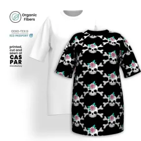 SKULLROSE black - T-shirt dress (organic cotton)