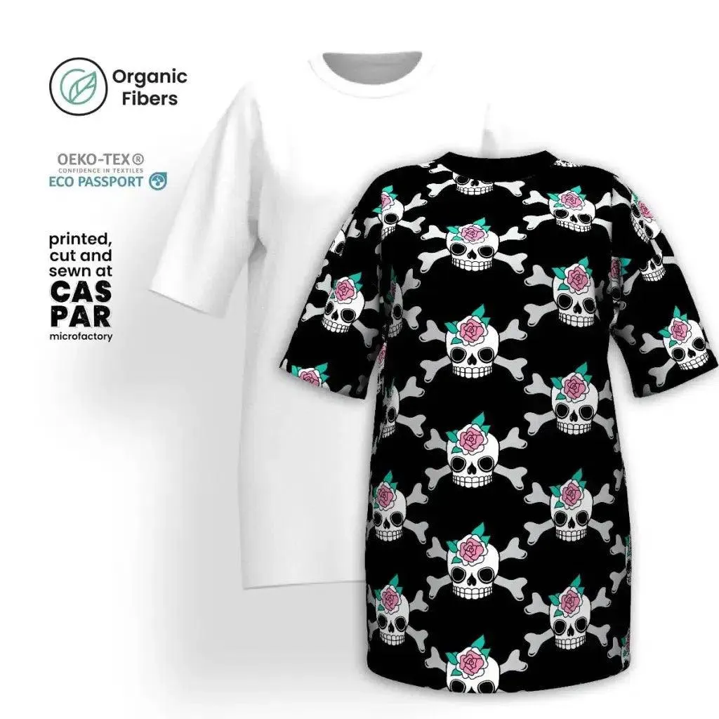 SKULLROSE black - T-shirt dress (organic cotton)