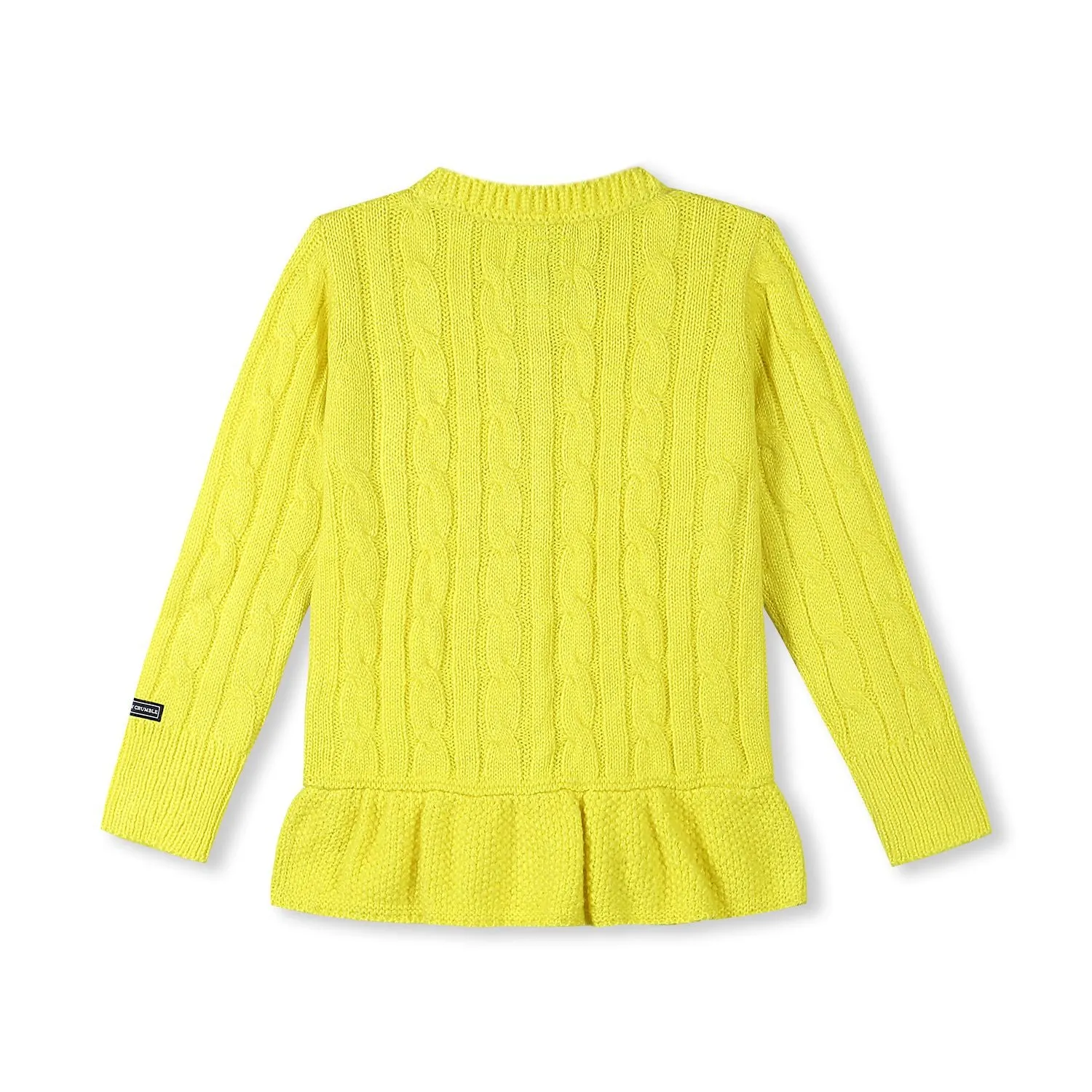 Soft Cable Knit Peplum Cardigan