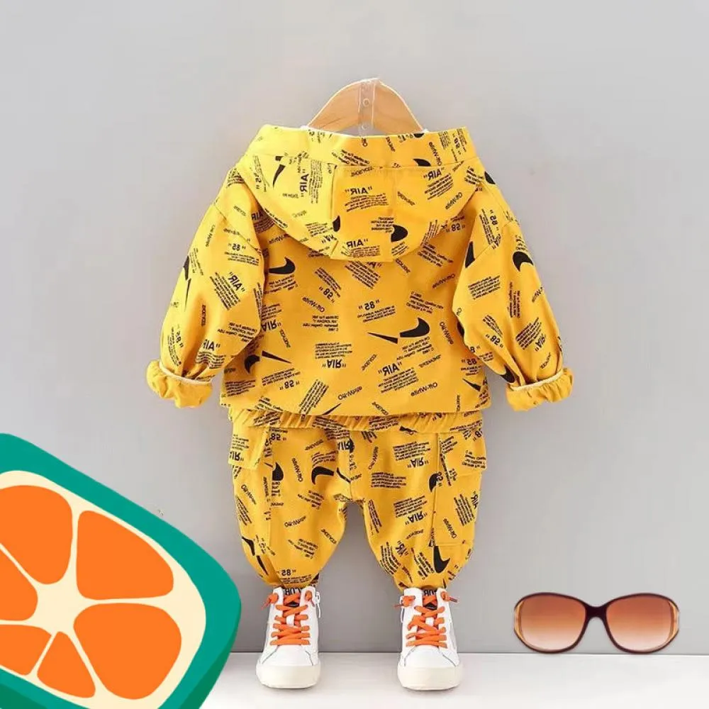 Spring and Autumn Western Style Boys Loose Two Piece Set Wholesale Boys Clothes