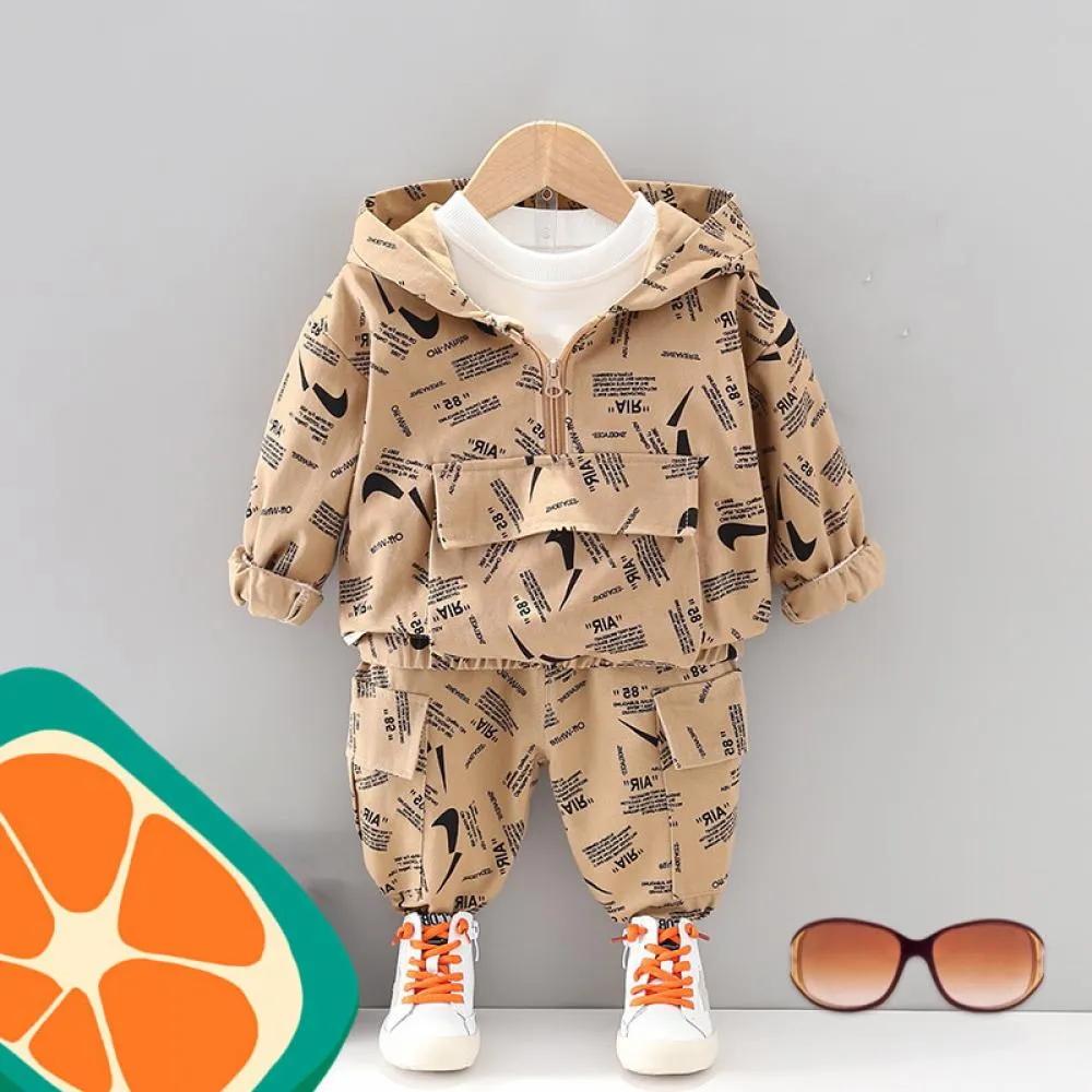 Spring and Autumn Western Style Boys Loose Two Piece Set Wholesale Boys Clothes