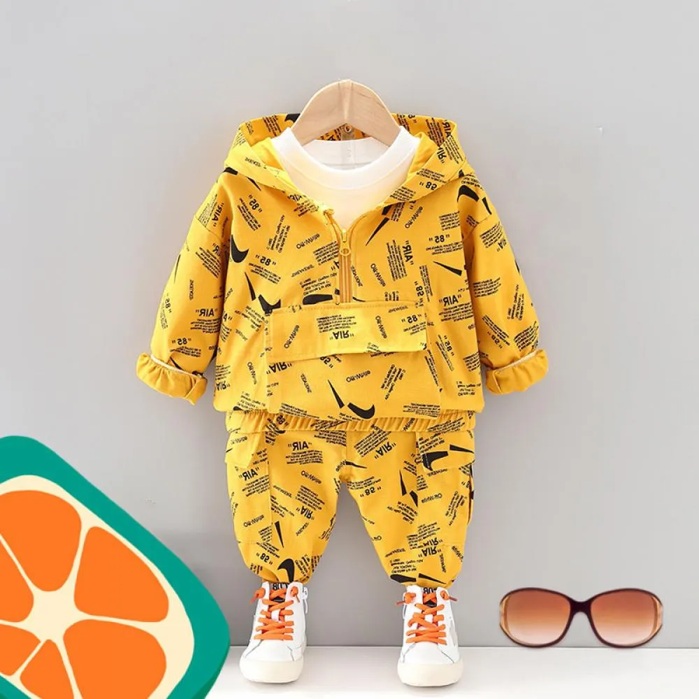 Spring and Autumn Western Style Boys Loose Two Piece Set Wholesale Boys Clothes