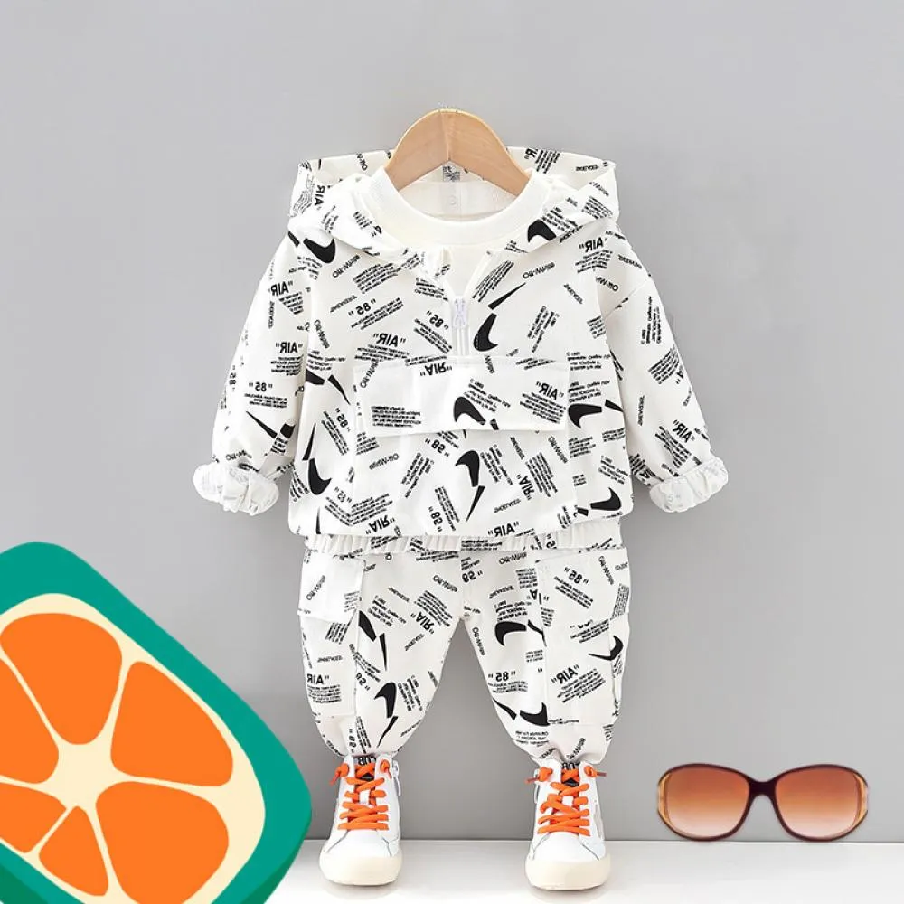 Spring and Autumn Western Style Boys Loose Two Piece Set Wholesale Boys Clothes