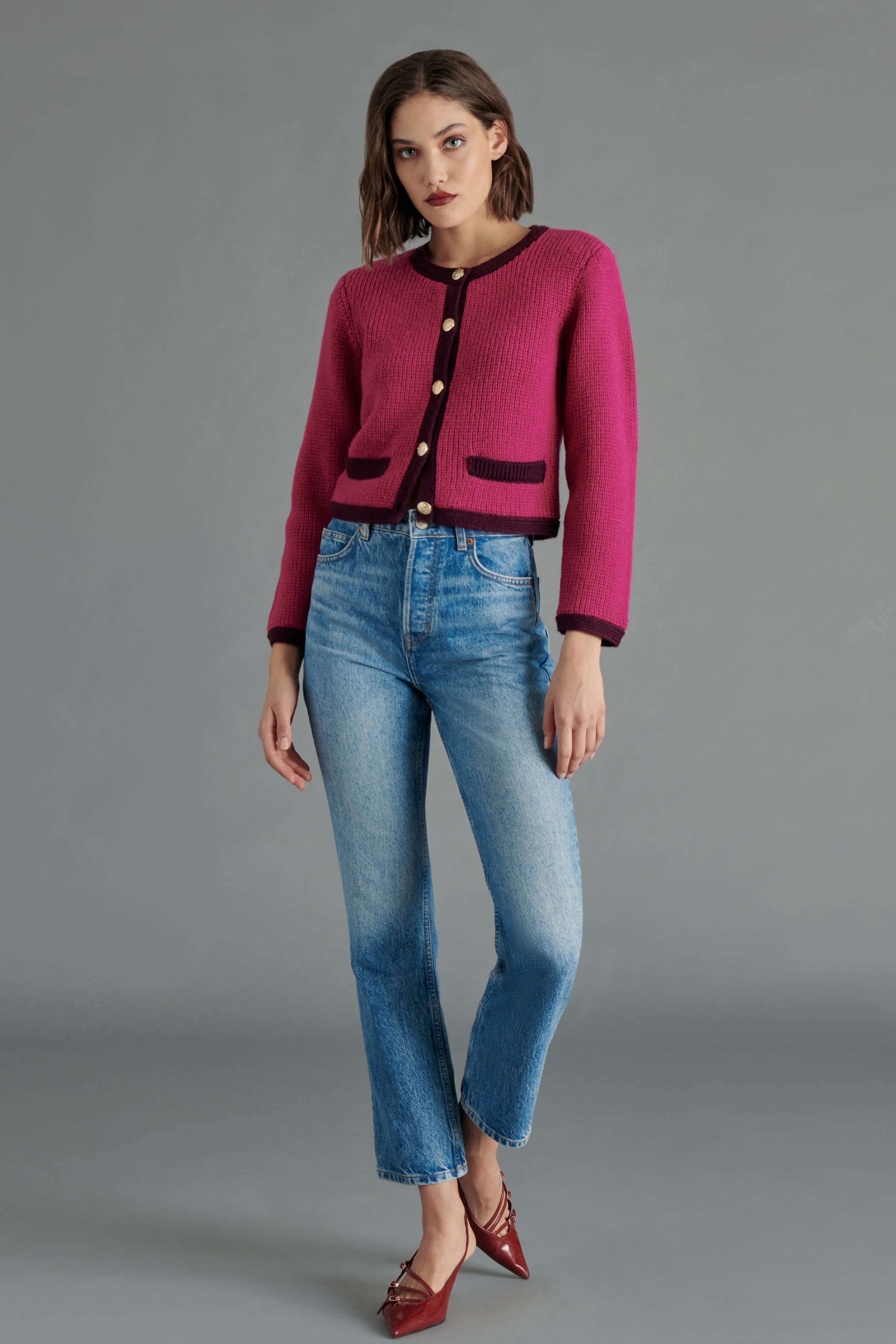 STE Fuchsia Fantino Sweater Jacket