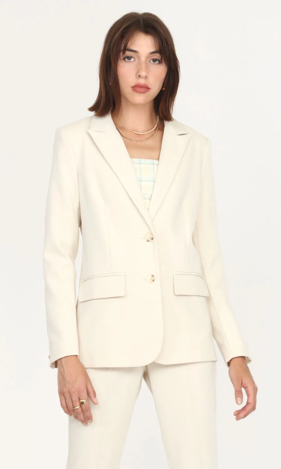 Stella Tailored Blazer ~ Bone