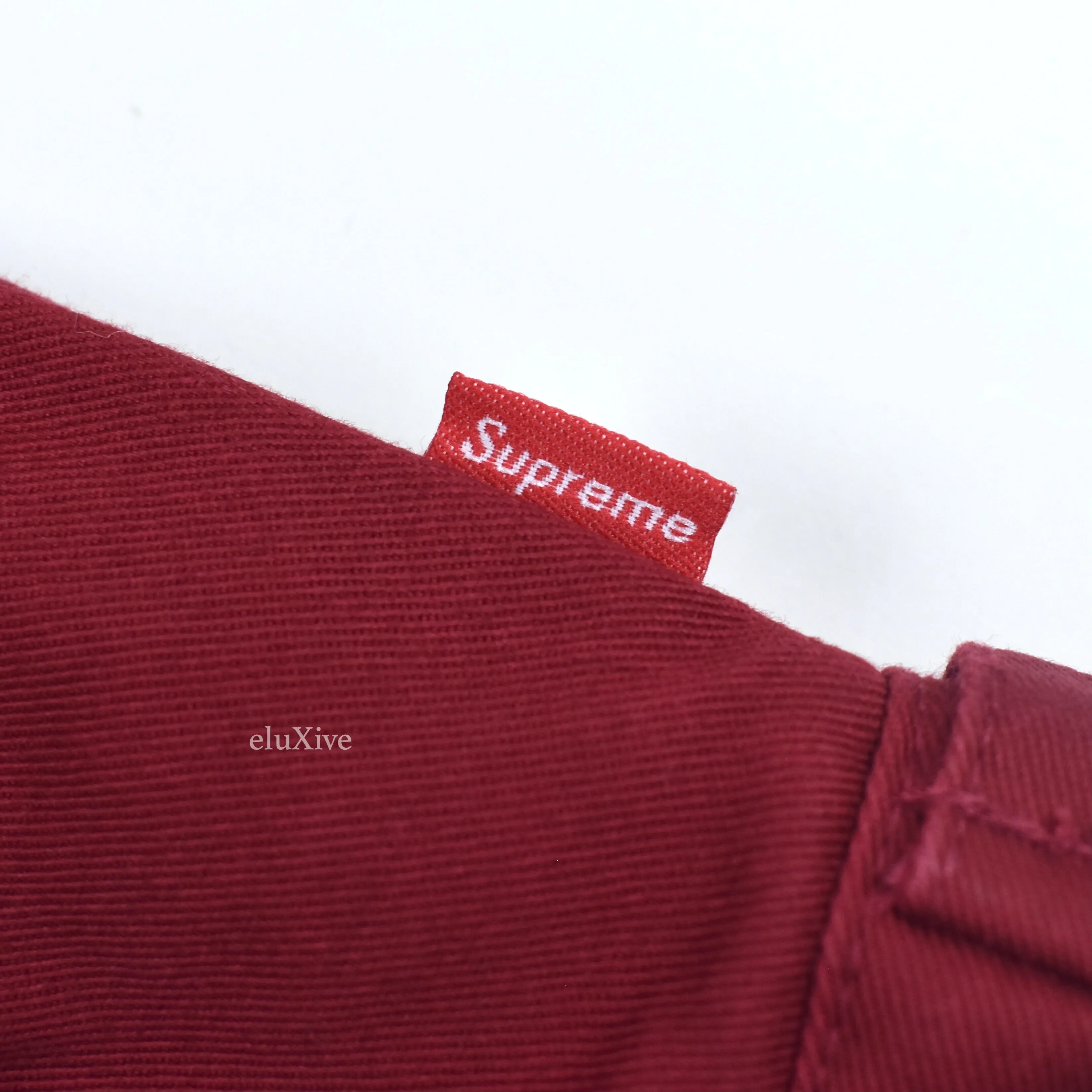 Supreme - Dark Red Dragon Embroidered Work Jacket