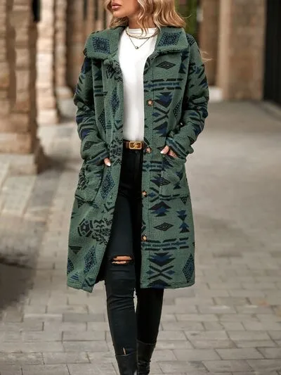 TEEK - Geo Gal Pocketed Coat