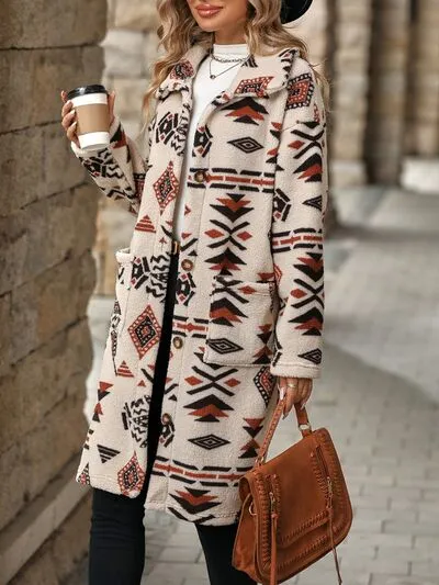 TEEK - Geo Gal Pocketed Coat