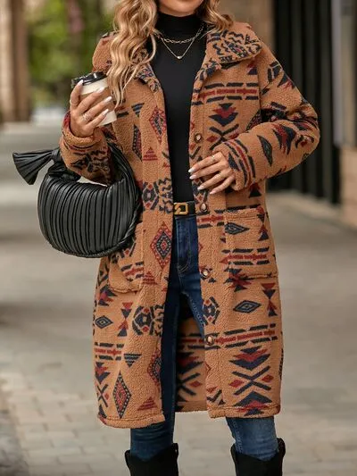 TEEK - Geo Gal Pocketed Coat