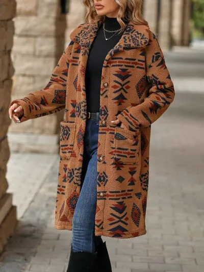 TEEK - Geo Gal Pocketed Coat
