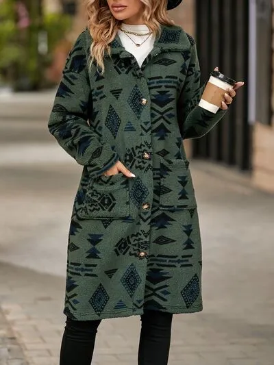 TEEK - Geo Gal Pocketed Coat