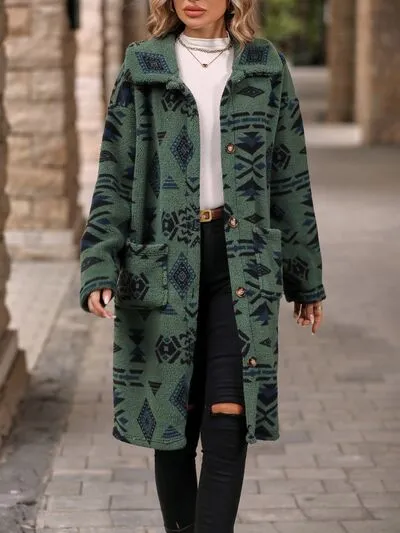 TEEK - Geo Gal Pocketed Coat