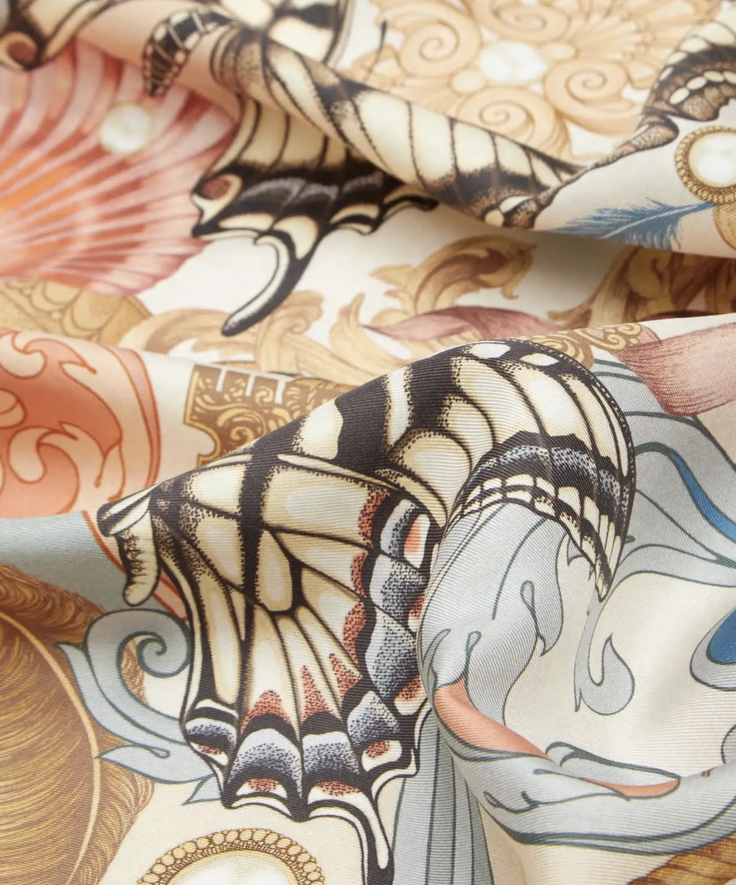 The Baroque Butterfly Silk Scarf | 65x65cm [Preorder]
