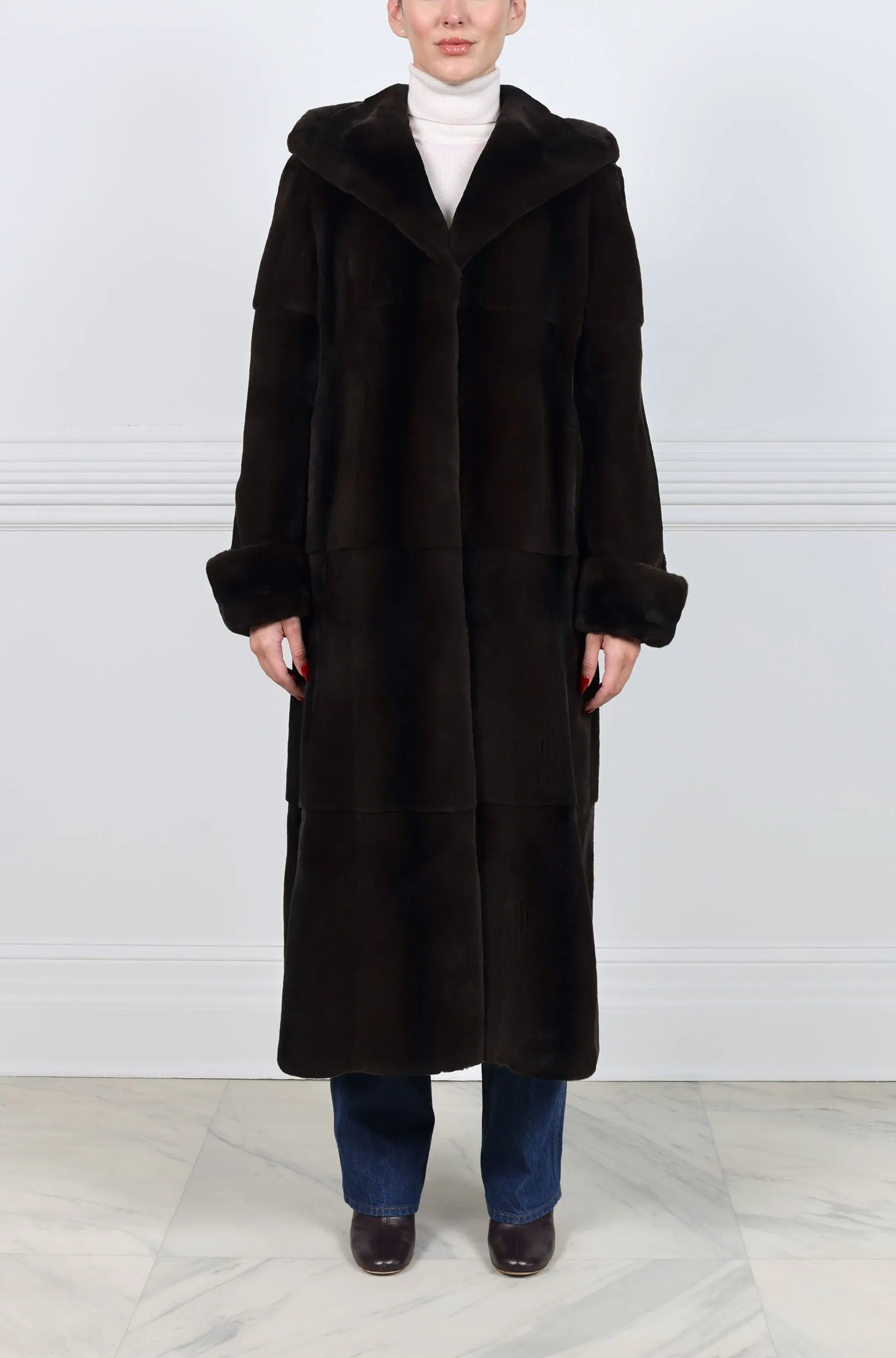 The Nico Plucked Mink Fur Coat