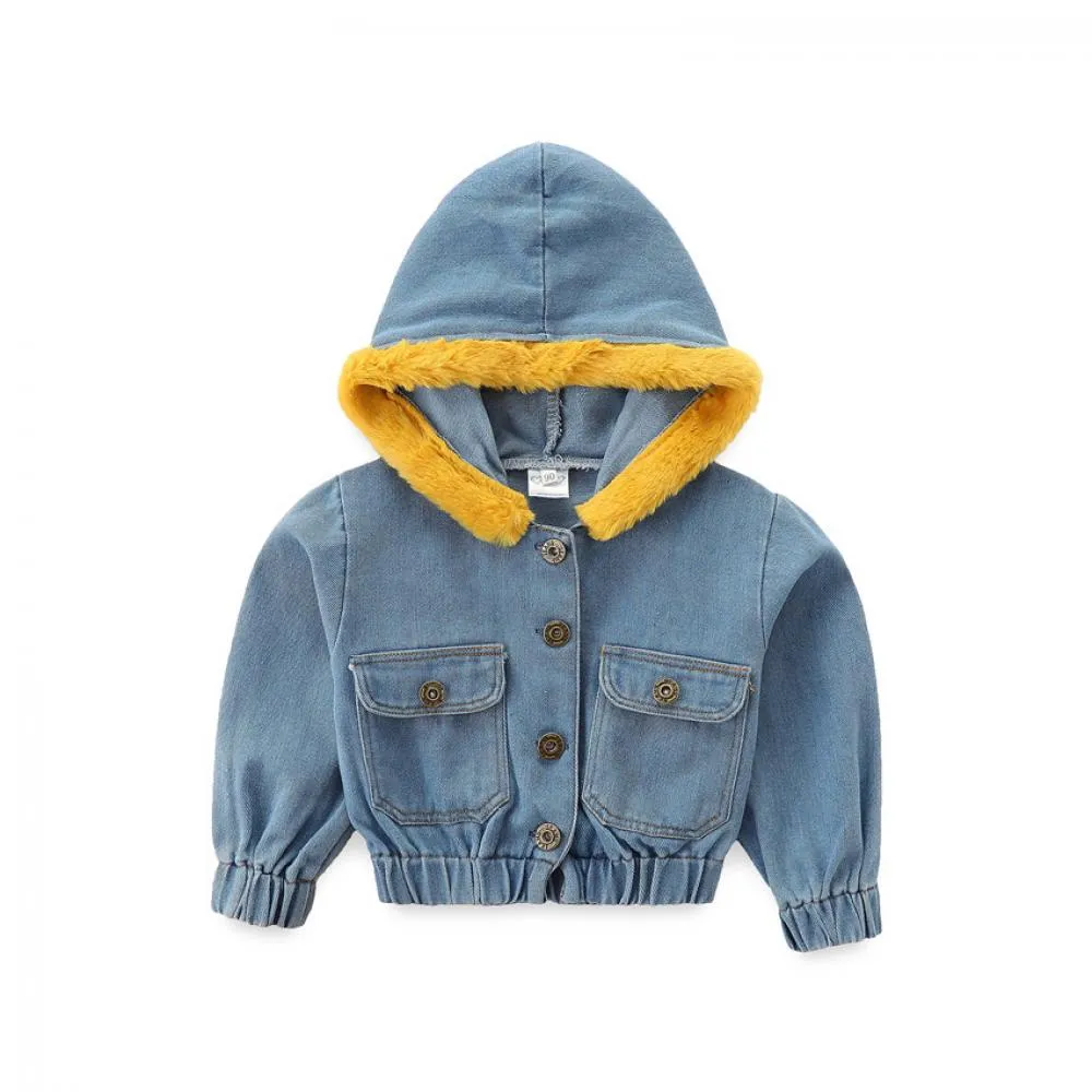 Toddler Girls Autumn Western-style Hooded Coat Wholesale Girls Clothes