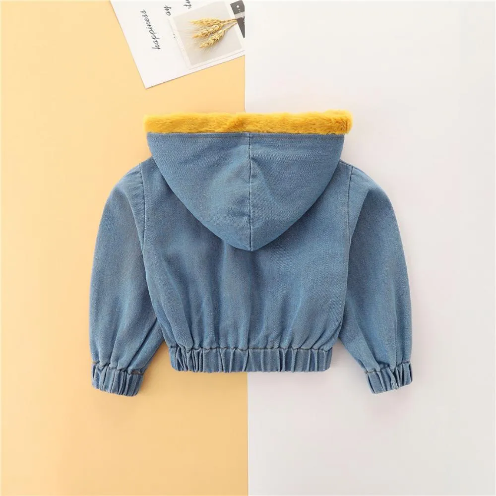Toddler Girls Autumn Western-style Hooded Coat Wholesale Girls Clothes