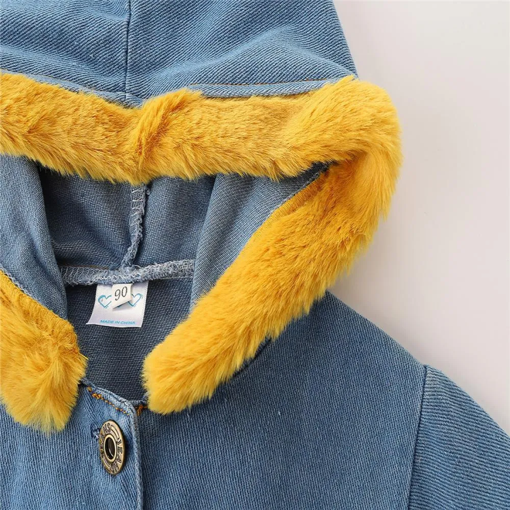 Toddler Girls Autumn Western-style Hooded Coat Wholesale Girls Clothes