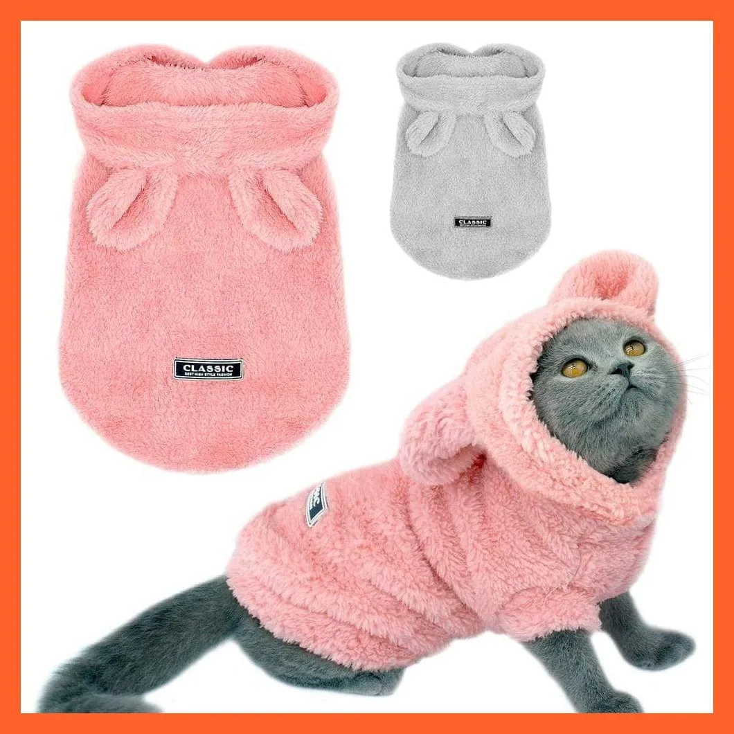 Warm Clothes For Cats And Small Dogs | Fleece Clothes For Pets