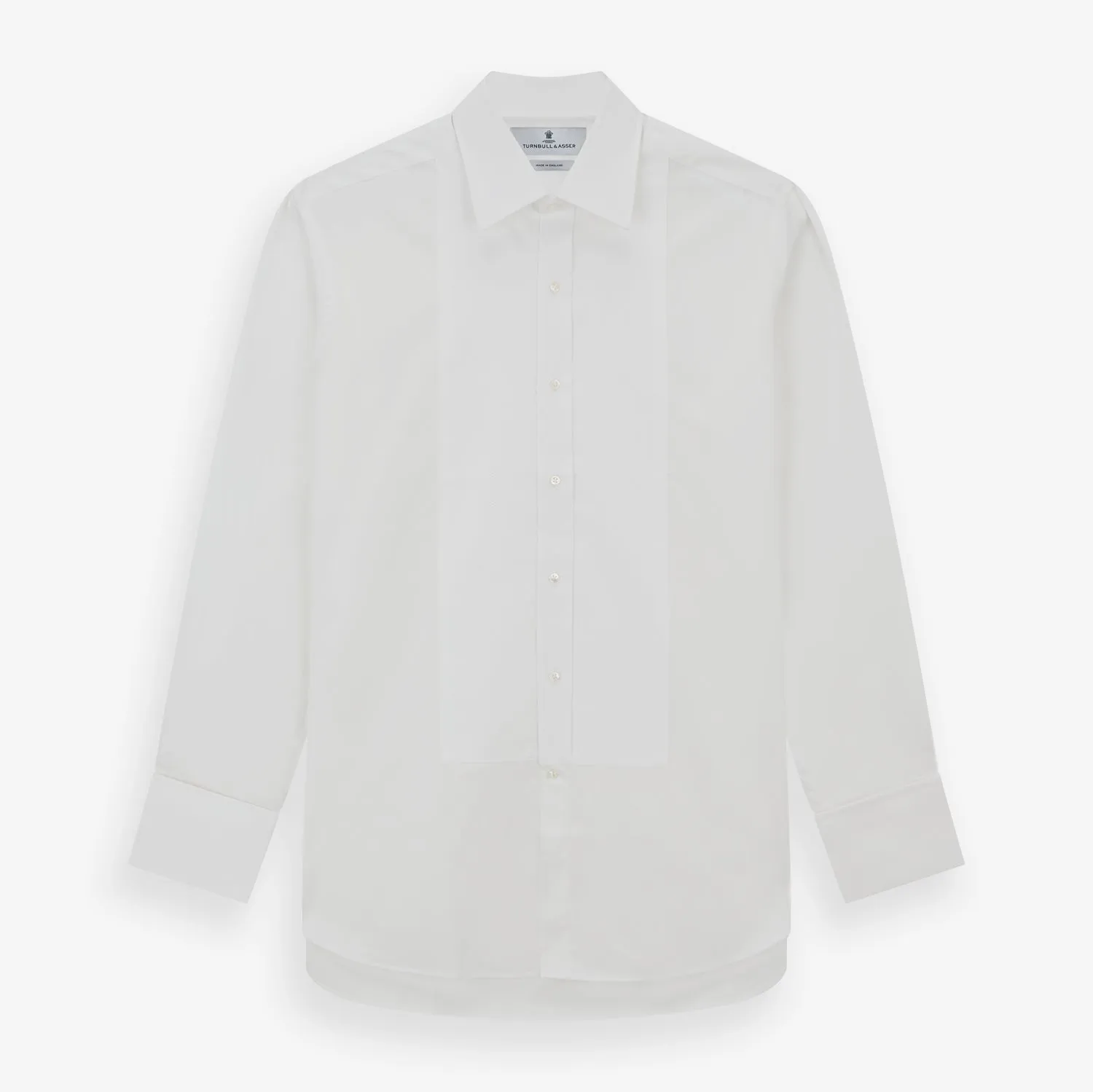 White Marcella Dress Shirt with T&A Collar and Double Cuffs