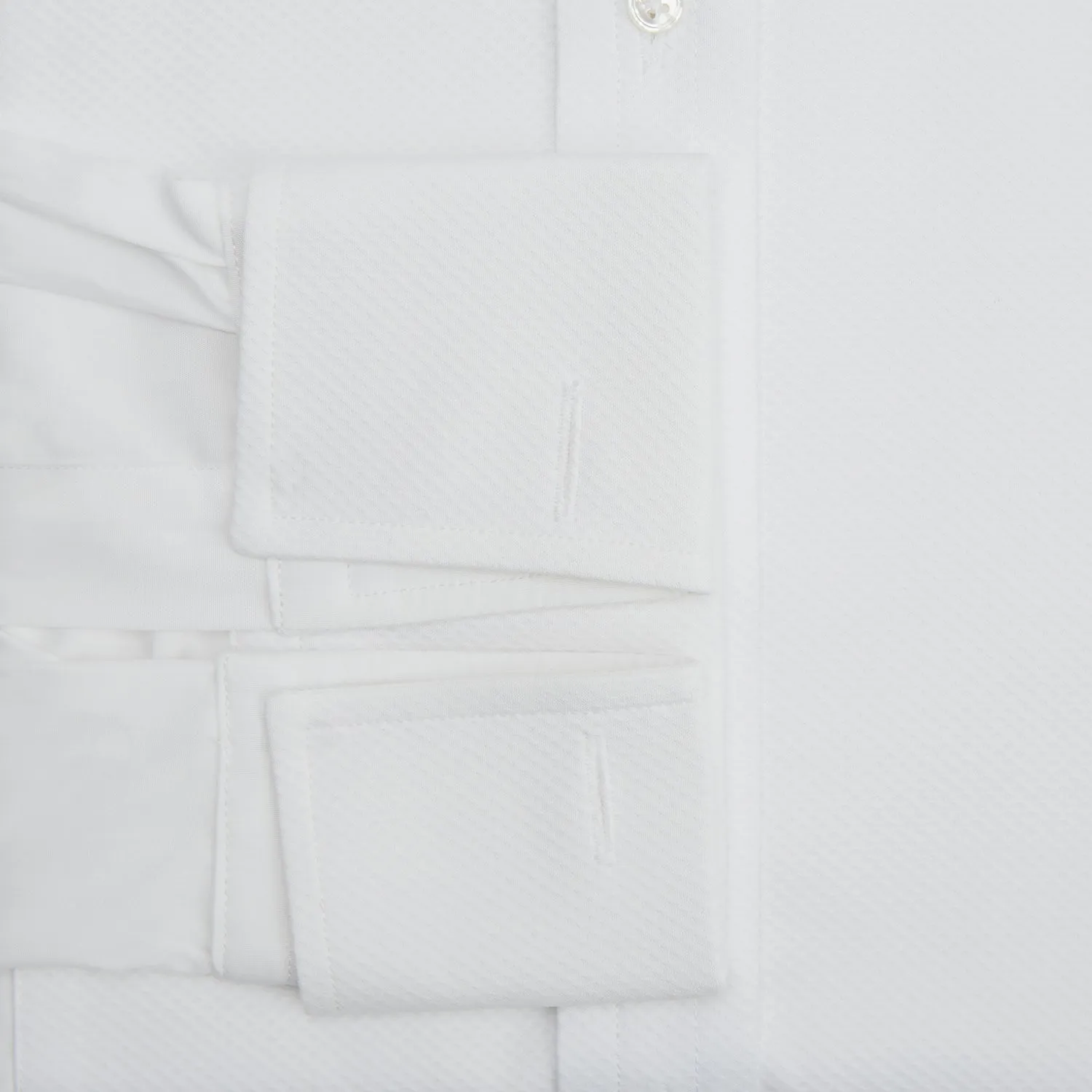 White Marcella Dress Shirt with T&A Collar and Double Cuffs