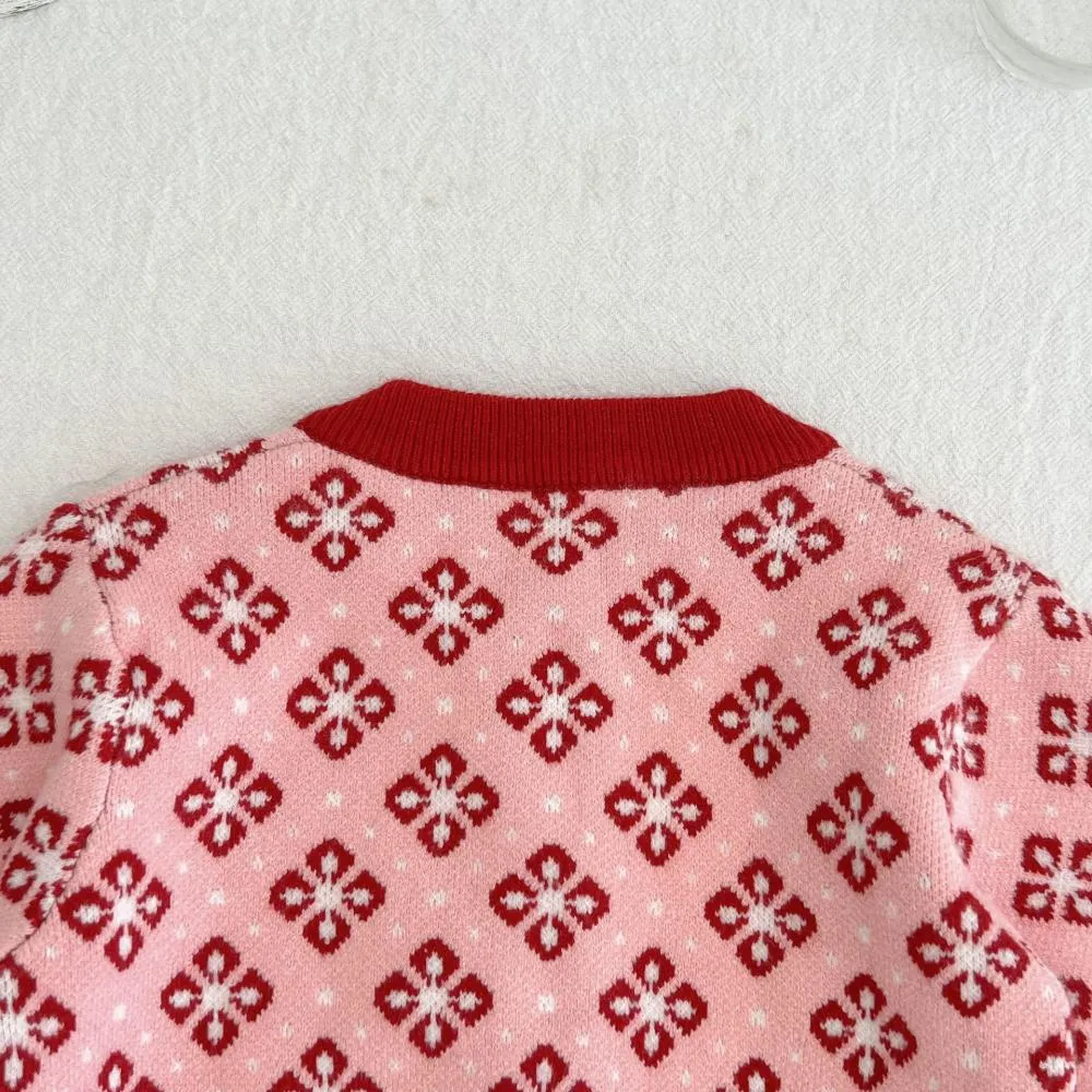 Winter Baby Girls Knit Cardigan Western-style Coat   Shorts Set Wholesale Girls Clothes