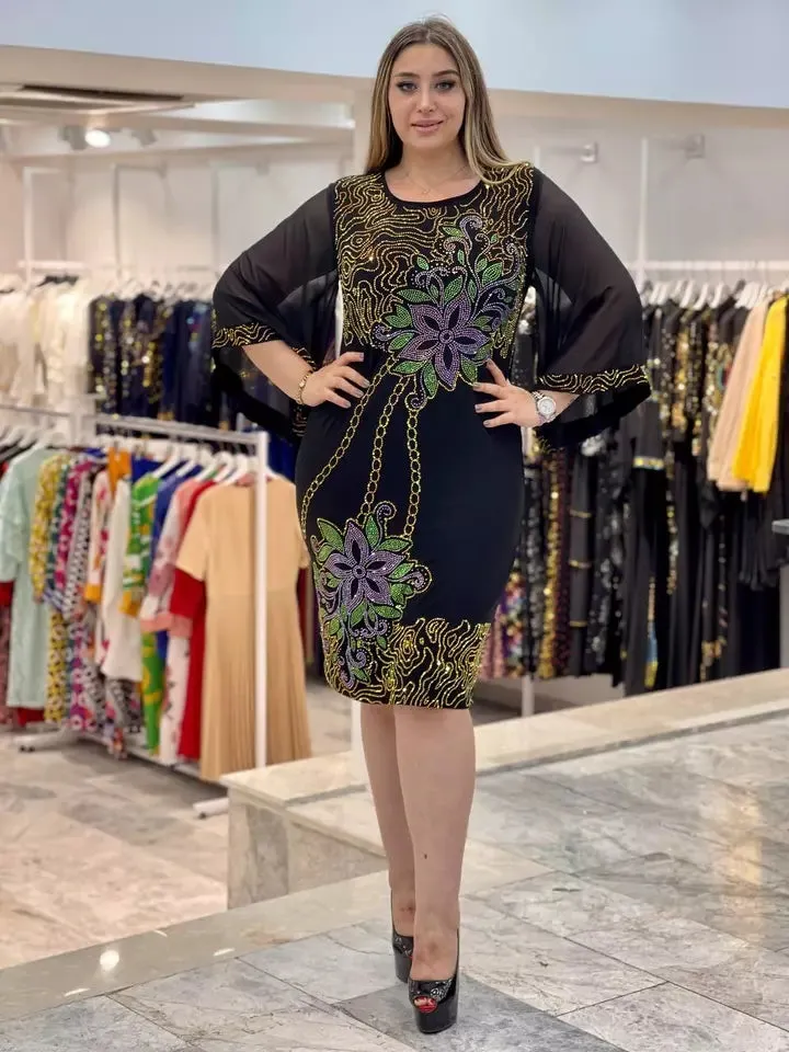 Women evening dress crystal
