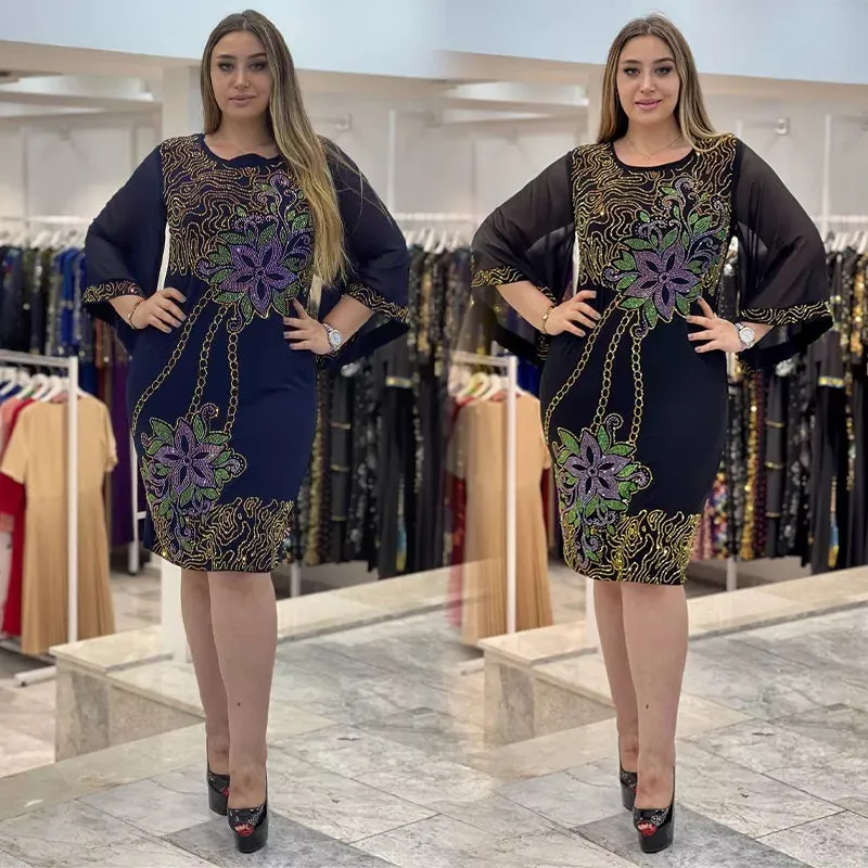 Women evening dress crystal