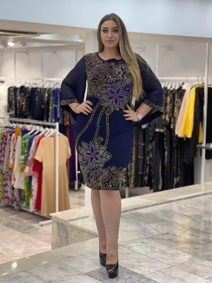 Women evening dress crystal