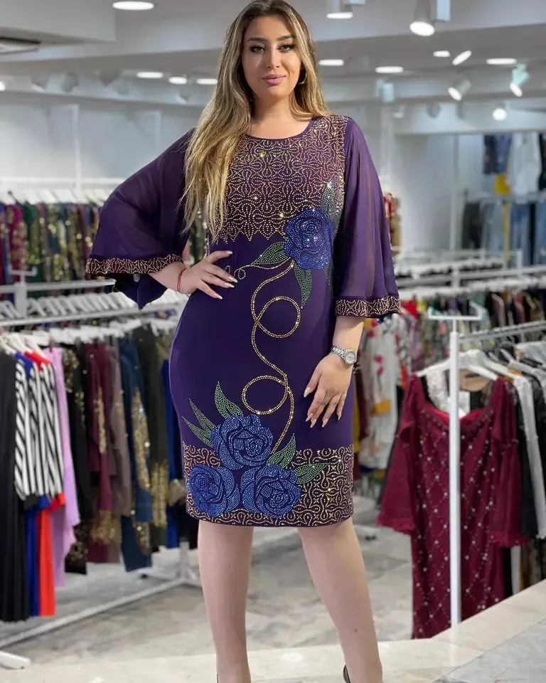 Women evening dress crystal