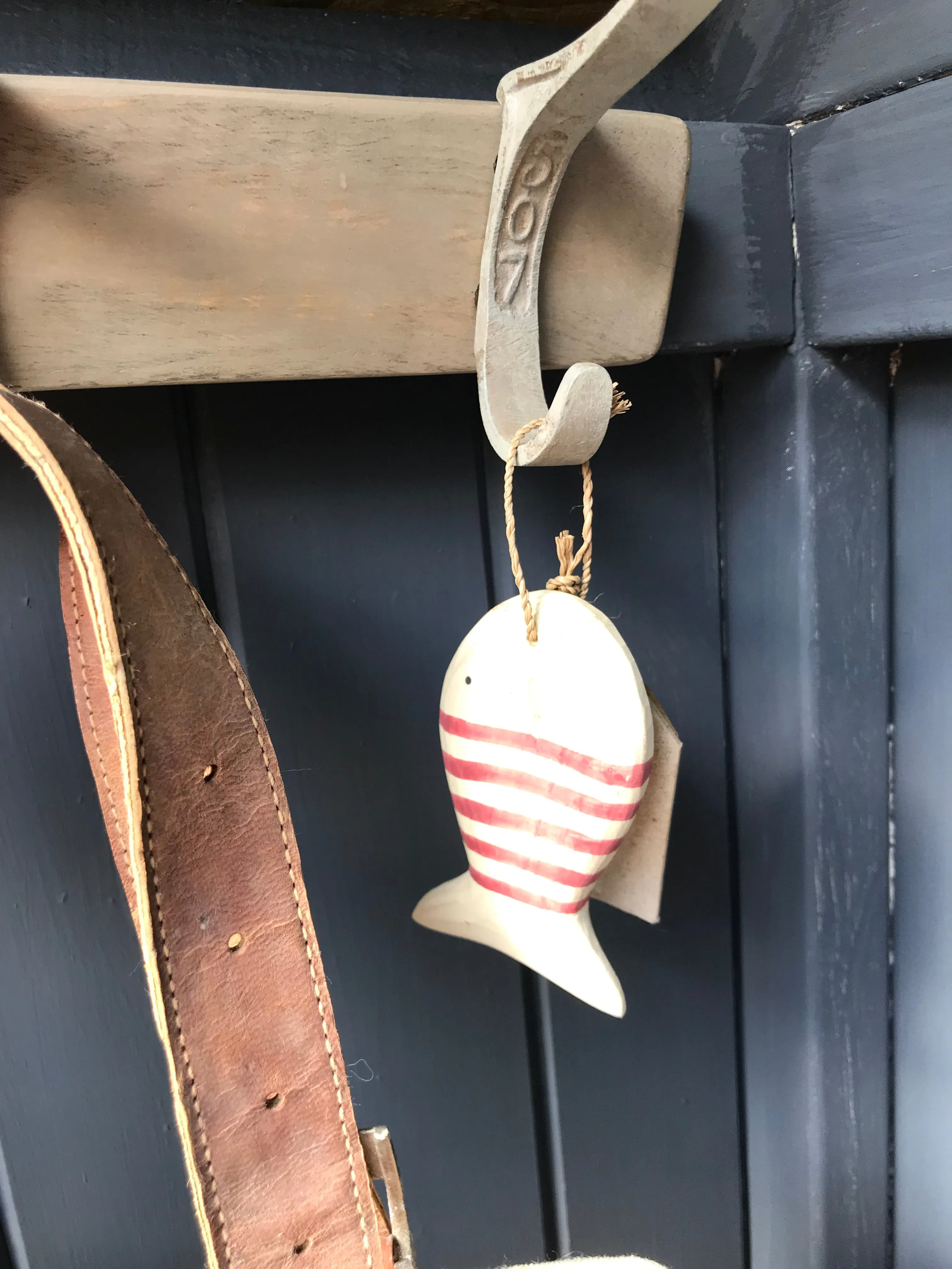 Wooden 4 Hook Coat Rack French Style