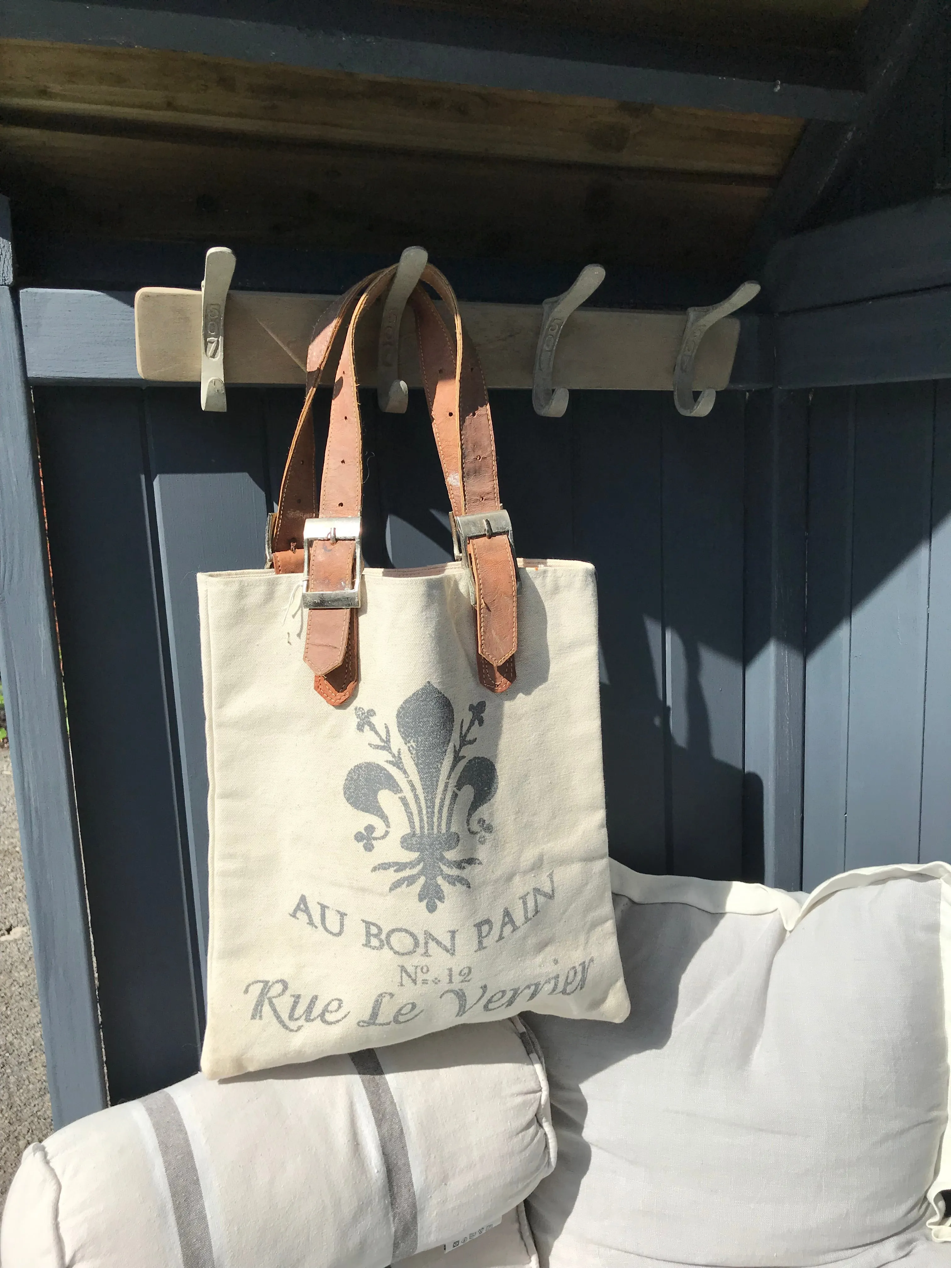 Wooden 4 Hook Coat Rack French Style